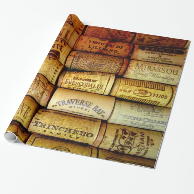 Wine Corks Galore Wrapping Paper (Unrolled)