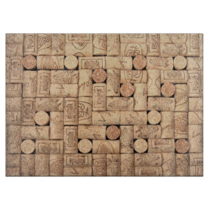 Wine Corks Glass Cutting Board
