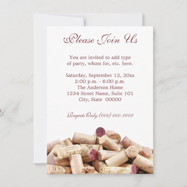 Wine Corks Invitations (Front)