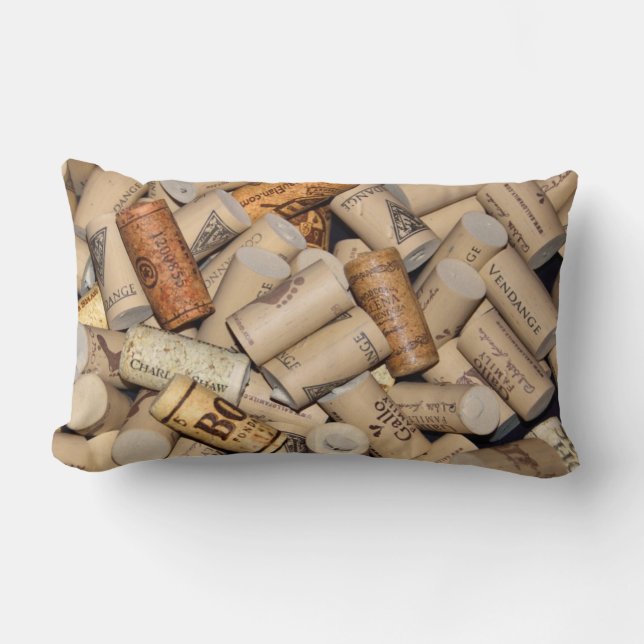 Wine Corks Lumbar Cushion (Front)