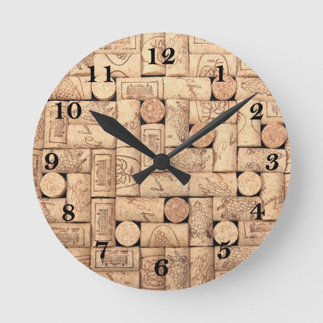 Wine Corks Round Clock (Front)