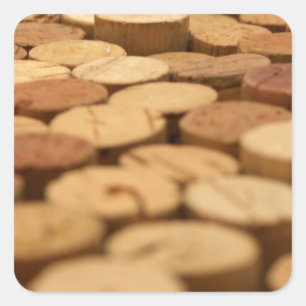 Wine Corks Square Sticker