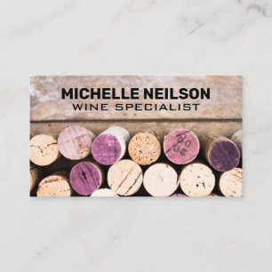 Wine Corks Stacked  Business Card