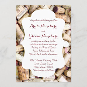 Wine Corks Wedding Invitations