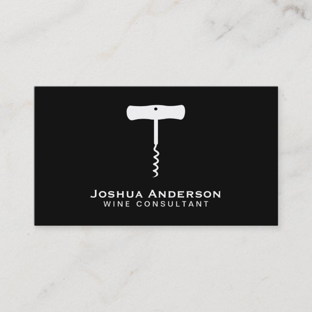 Wine | Corkscrew Business Card (Front)
