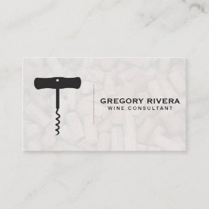 Wine   Corkscrew (cork pile) Business Card