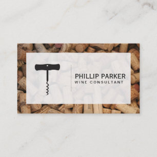 Wine   Corkscrew (cork pile) frame Business Card