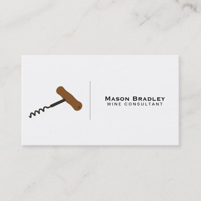 Wine | Corkscrew II Business Card (Front)