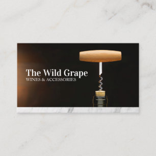 Wine Corkscrew Sommelier Business Card