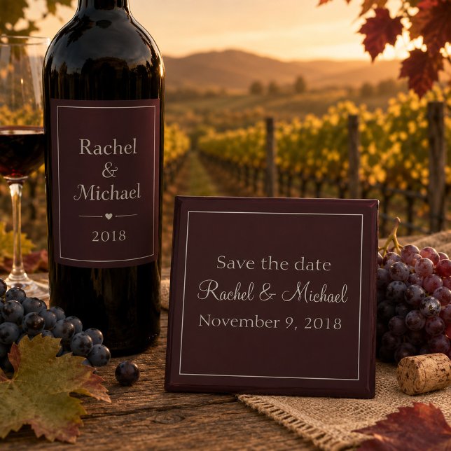 Wine Country Elegance Save the Date Wedding  Magnet (Creator Uploaded)