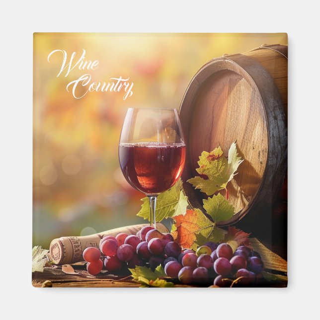 Wine Country Grapes Magnet (Front)