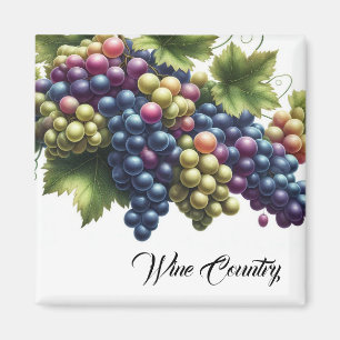 Wine Country Grapes  Magnet
