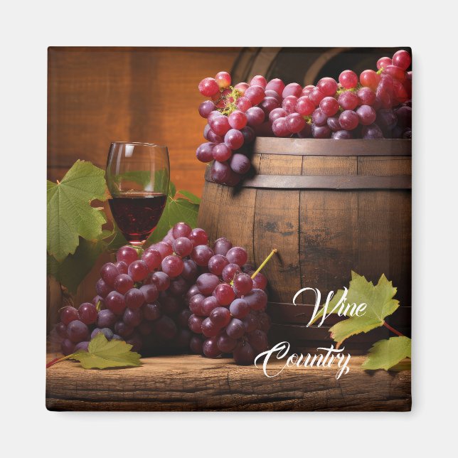 Wine Country Grapes Magnet (Front)