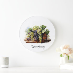 Wine Country Large Clock