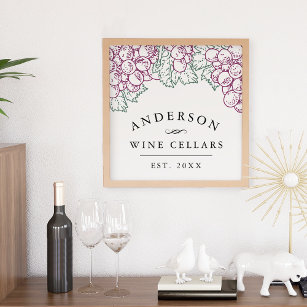 Wine Country   Personalised Home Wine Cellar Print