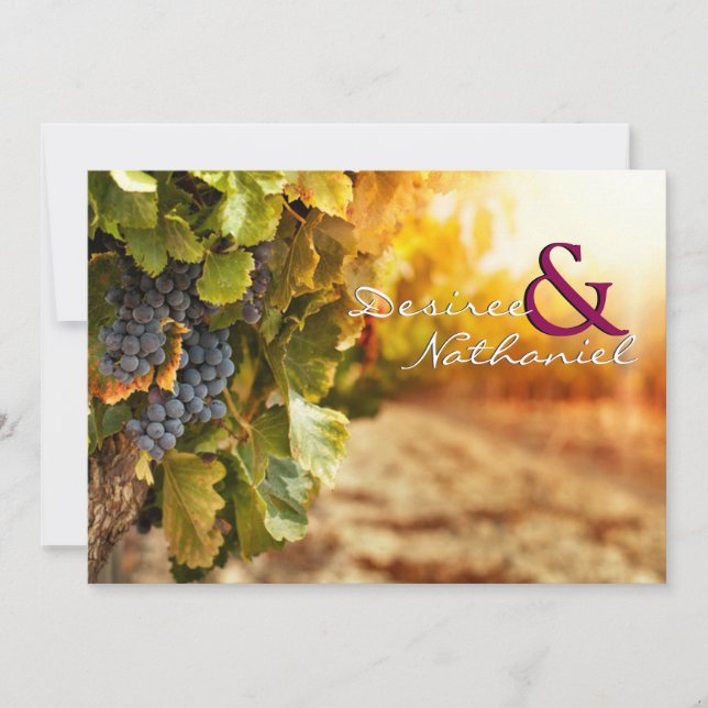 Wine Country Wedding Invitation (Front)