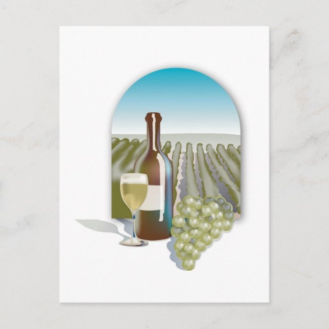 Wine Country Weddings Wine Theme Save The Dates Announcement Postcard (Front)