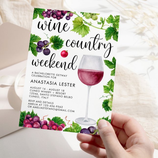 Wine Country Weekend Bachelorette Party  Invitation (Creator Uploaded)