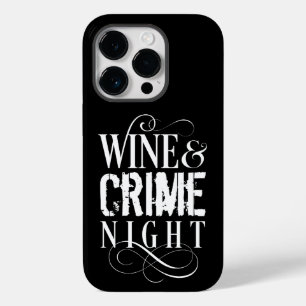 Wine & Crime Night - funny true crime Case-Mate iPhone 14 Pro Case