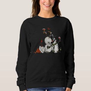 Wine  Cute Snowman I'm Dreaming Of A Wine Christma Sweatshirt