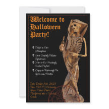 Wine & Death Halloween Inwitation