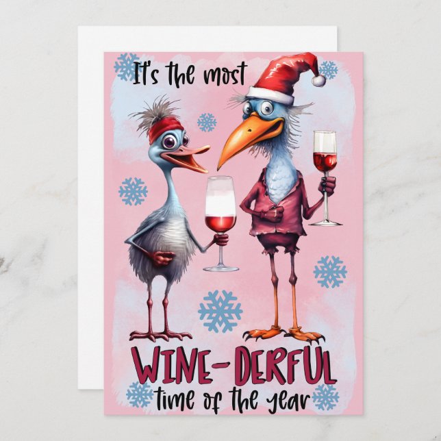 Wine Derful Holiday Card (Front/Back)