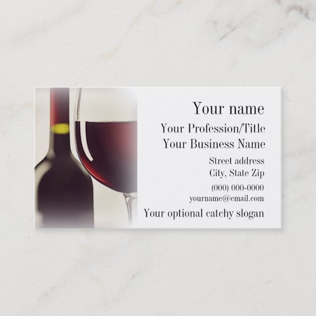 Wine Design Business Card (Front)