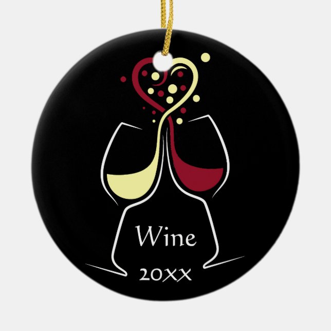 Wine Design Ornament (Front)