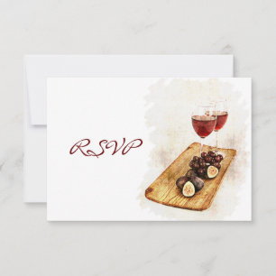 Wine dinner celebration RSVP Card