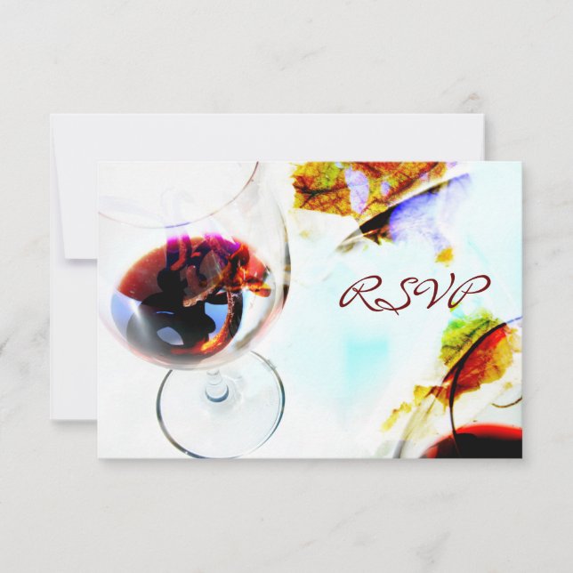 Wine dinner celebration RSVP Card (Front)