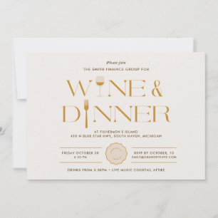 Wine Dinner Invitation Corporate Event