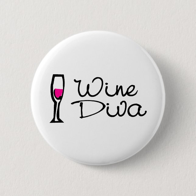 Wine Diva 6 Cm Round Badge (Front)