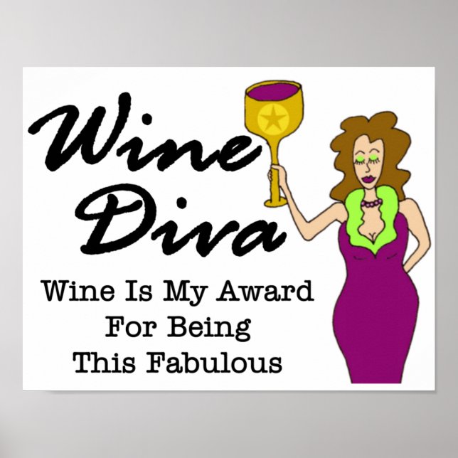 Wine Diva "Fabulous" Poster (Front)