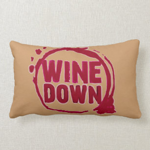 "Wine Down" wine stain print Lumbar Cushion