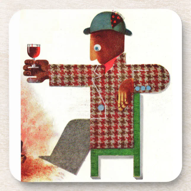 Postcode Coasters wine drinker AKA oenophile Coaster | Zazzle