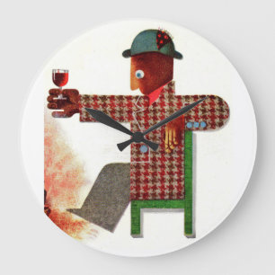 wine drinker AKA oenophile Large Clock