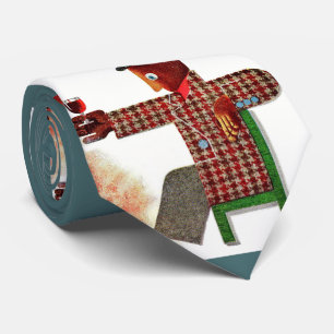 wine drinker print tie