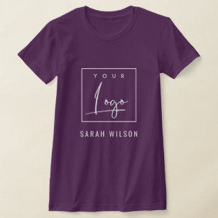Wine Eggplant Business Add Your Logo With Name T-Shirt