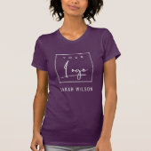 Wine Eggplant Business Add Your Logo With Name T-Shirt (Front)