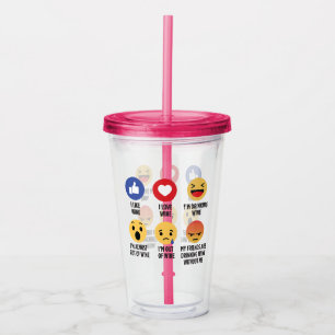 Wine Emojis Acrylic Tumbler