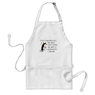 Wine Enthusiast Funny Quote with Cat Standard Apron