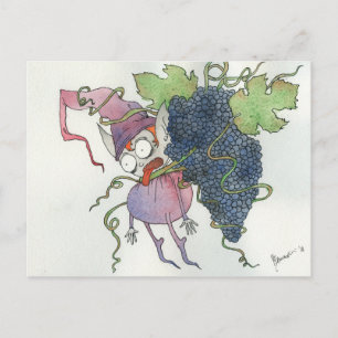 Wine fairy - I only drink horizontal text Postcard