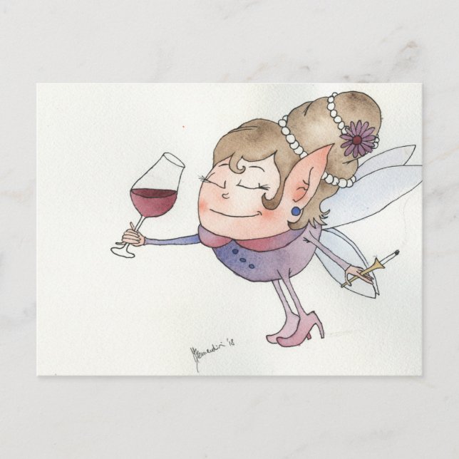 Wine fairy postcard (Front)