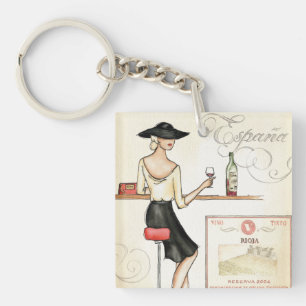 Wine Fashionista Key Ring