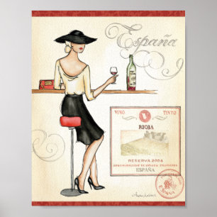 Wine Fashionista Poster