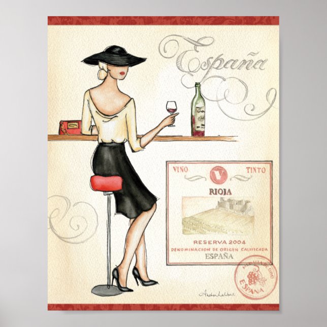 Wine Fashionista Poster (Front)