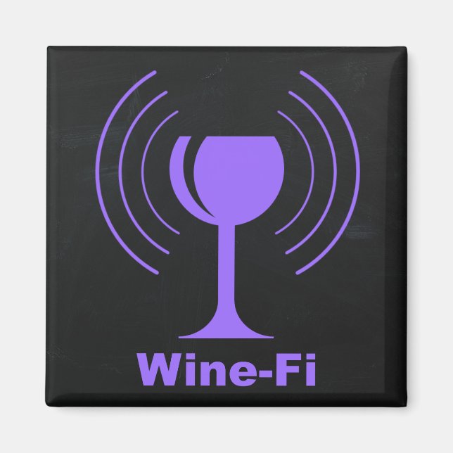 Wine-Fi Wine Lover Humour Magnet (Front)