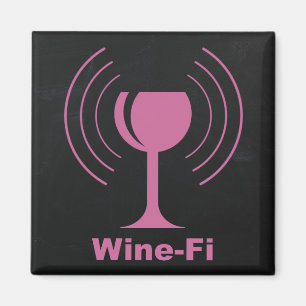 Wine-Fi Wine Lover Humour Magnet