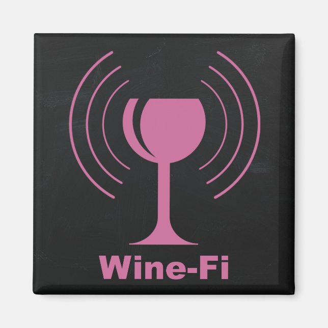 Wine-Fi Wine Lover Humour Magnet (Front)