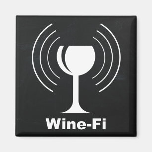 Wine-Fi Wine Lover Humour Magnet